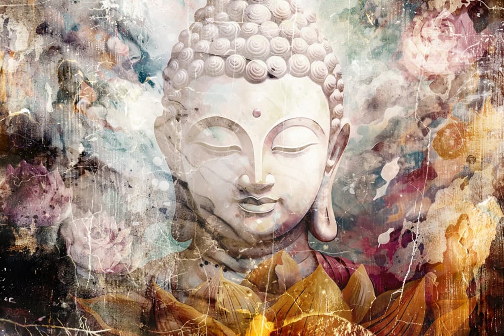 Serene Buddha Lotus by Rafal Kulik — canvas wall art