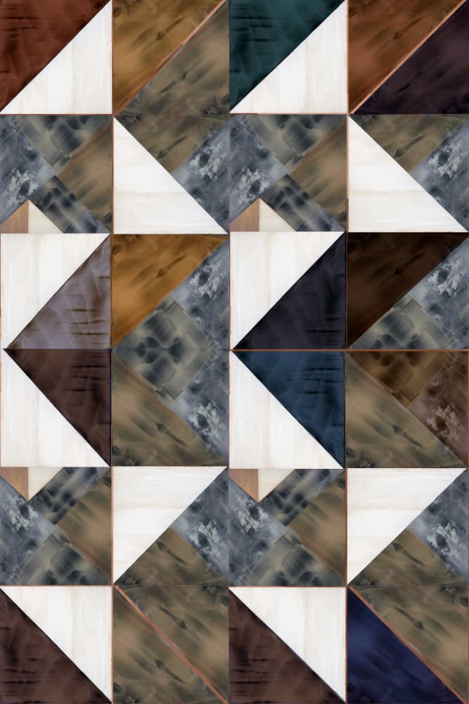 Textured Geometric Patchwork by cartissi — canvas wall art
