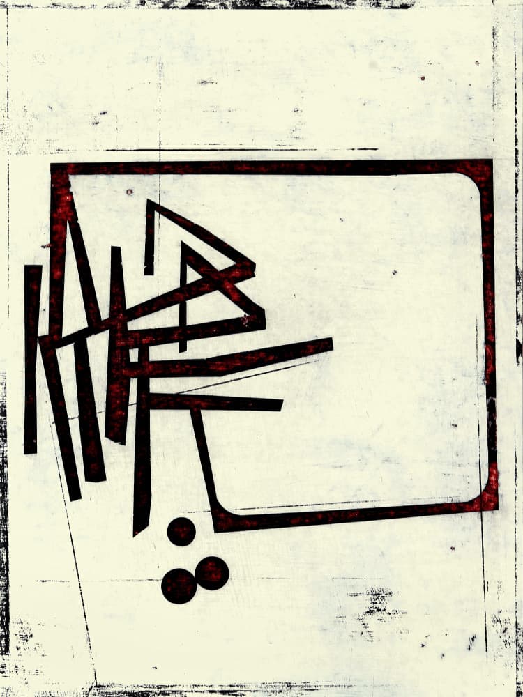 Abstract Red Geometry by Petr Strnad — canvas wall art