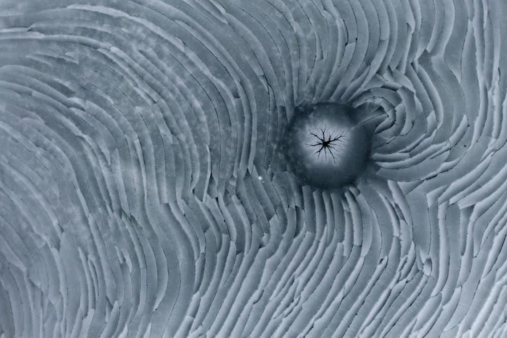 Frozen Ripple Patterns by Jure Kravanja — canvas wall art