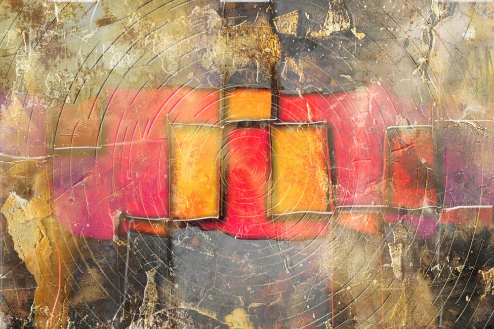 Vibrant Geometric Abstract by Rafal Kulik — canvas wall art
