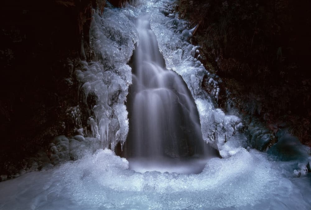 Icy Winter Cascade by Thomas Haney — canvas wall art