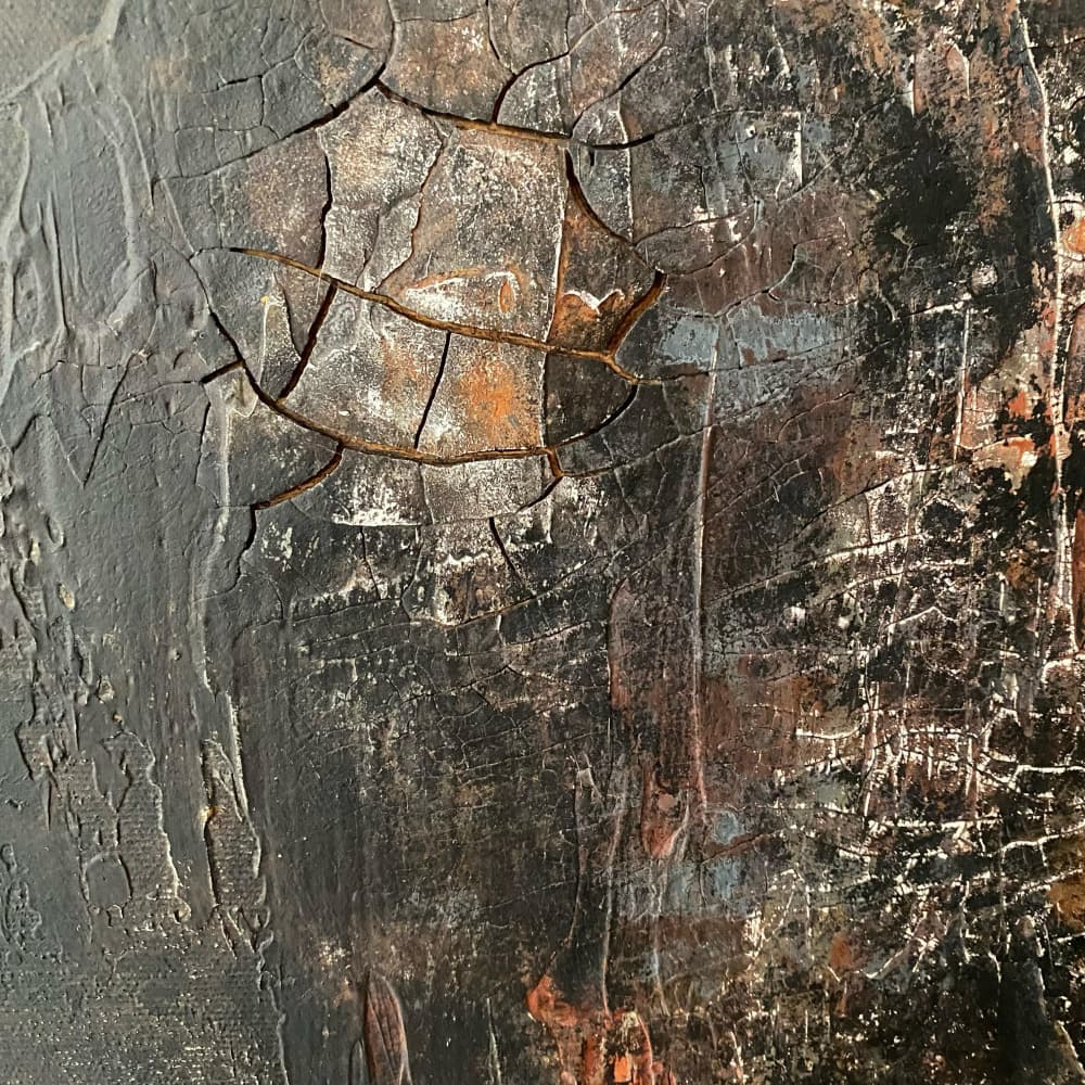Dark Cracked Abstract by Gabriela Aleksandra Szuba — canvas wall art