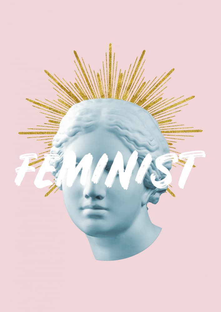 Feminist Goddess Bust by Talitha McQueen — canvas wall art