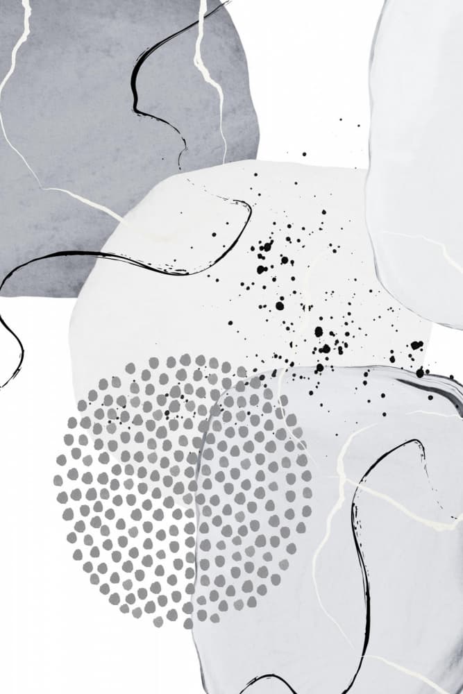 Organic Gray Abstraction by Sally Ann Moss — canvas wall art