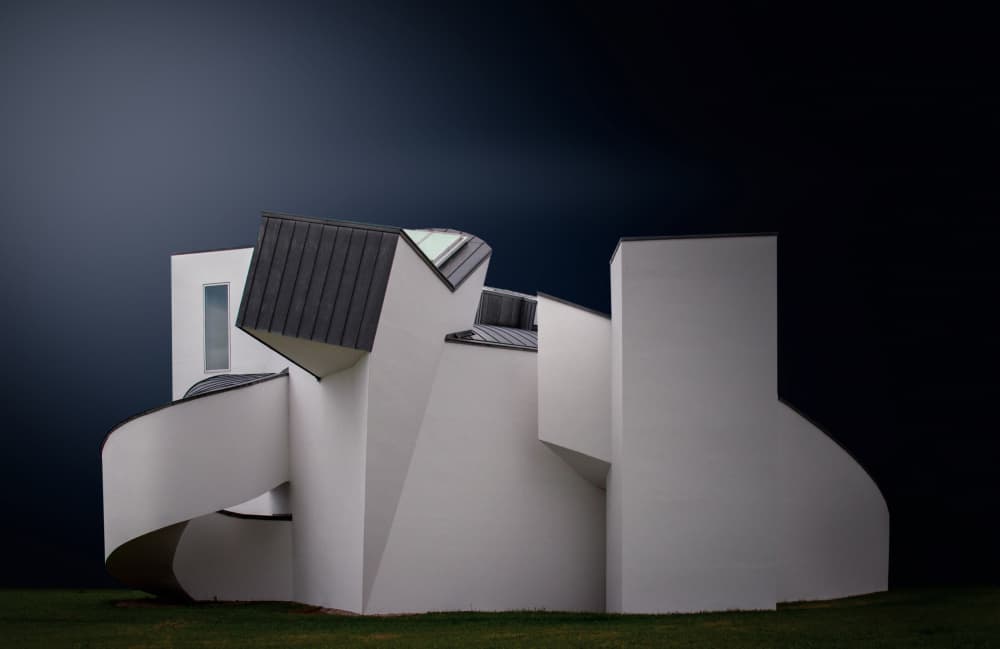 Sculptural Modern Architecture by Hans Günther — canvas wall art