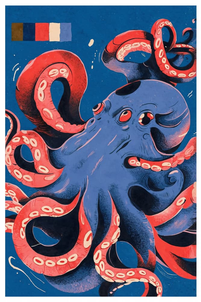 Tentacle Whirl by THE MIUUS STUDIO — canvas wall art