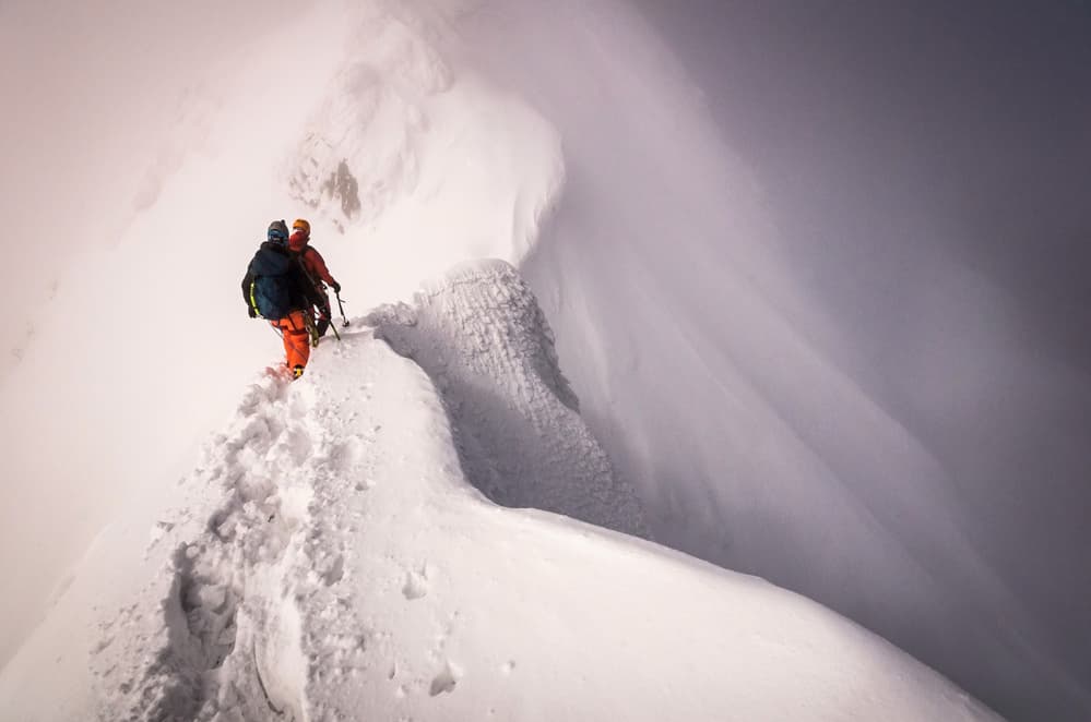 Winter Mountain Ascent by Marian Krivosik — canvas wall art