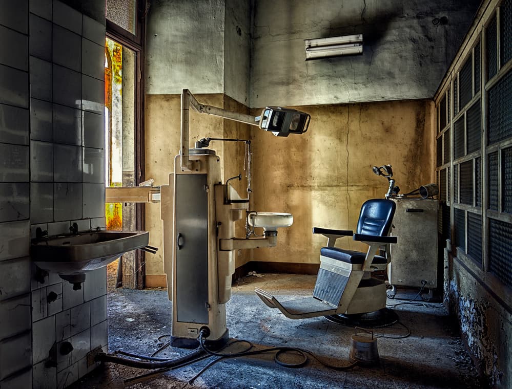 Abandoned Dentist Office by Luca Ulivi — canvas wall art