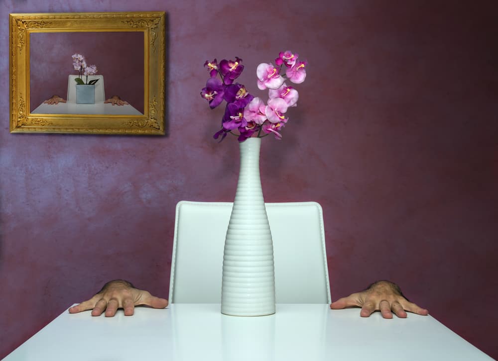 Orchids and Peeking Hands by Giorgio Toniolo — canvas wall art