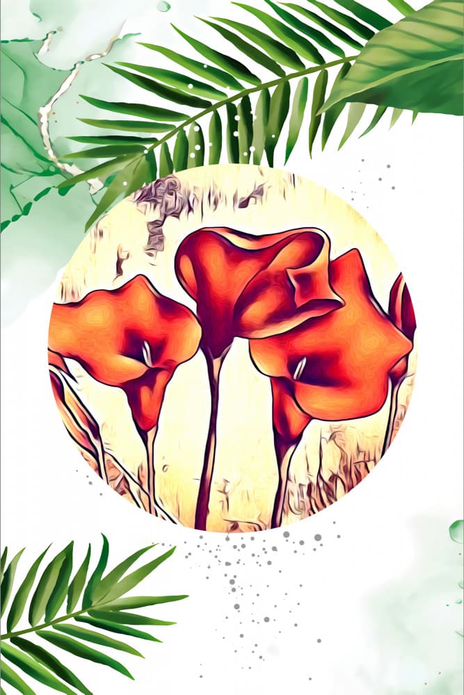 Vibrant Calla Lilies by Rafal Kulik — canvas wall art