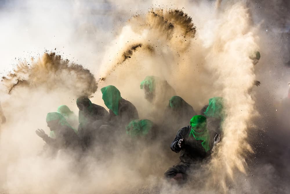 Dynamic Dust Ritual by Mohammadreza Momeni — canvas wall art