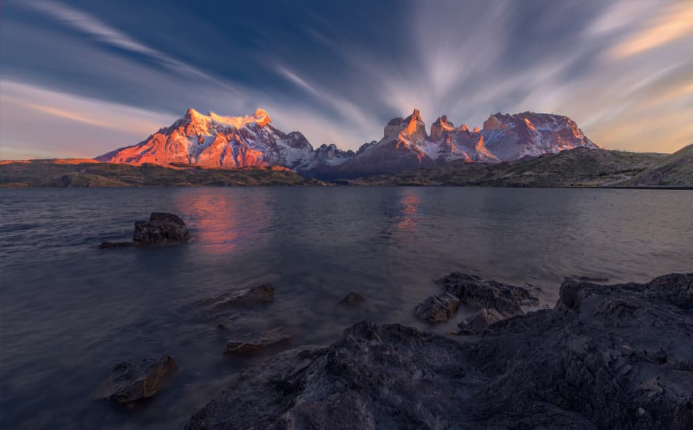 Majestic Mountain Sunrise by Jenny Qiu — canvas wall art