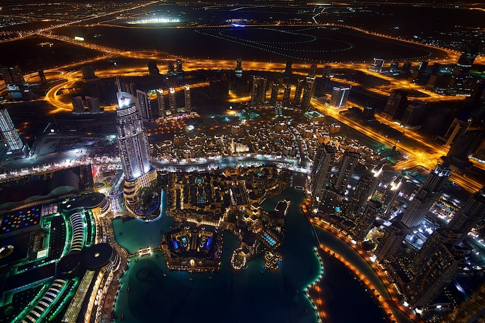 Dubai City Lights by Rui Caria — canvas wall art