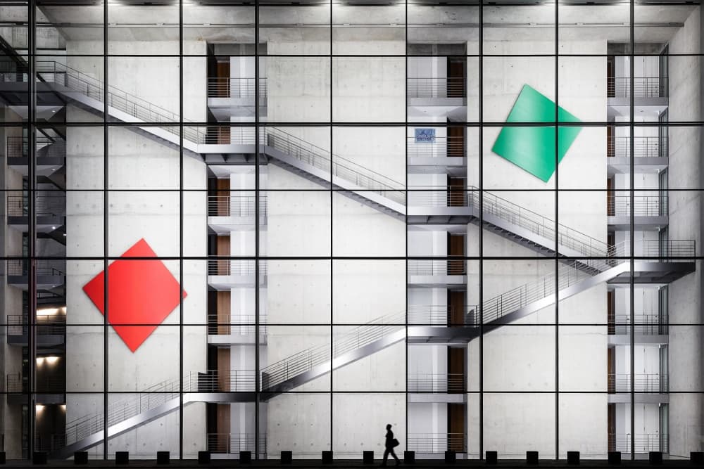 Minimalist Building Geometry by Hervé Loire — canvas wall art