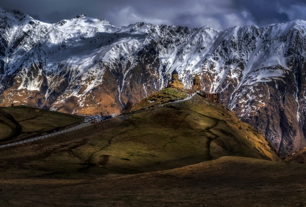 Gergeti Trinity Mountain Church by Rana Jabeen — canvas wall art