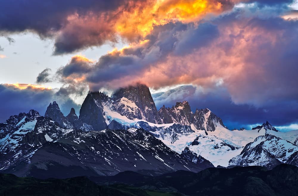 Dramatic Alpine Sunset by Mei Xu — canvas wall art