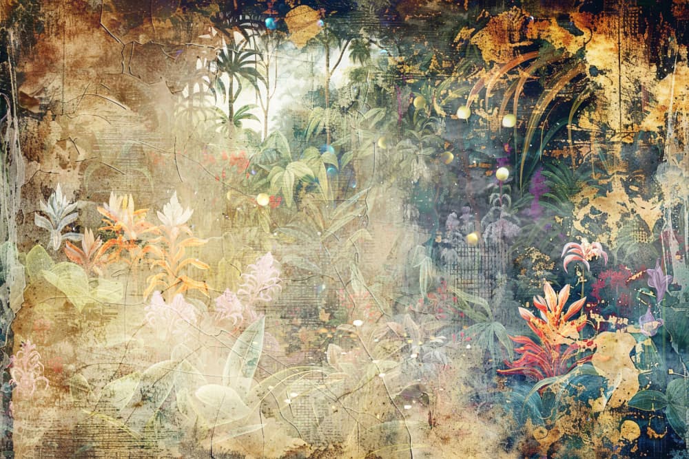 Vintage Tropical Jungle by Rafal Kulik — canvas wall art