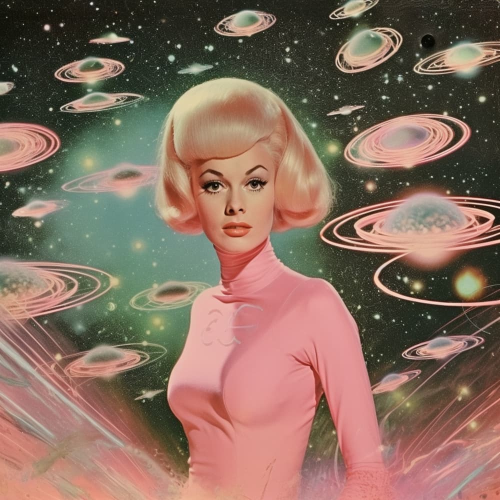 Retro Space Glamour by Samantha Hearn — canvas wall art
