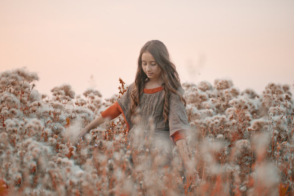 Young Girl Soft Field by Elena Karagyozova — canvas wall art