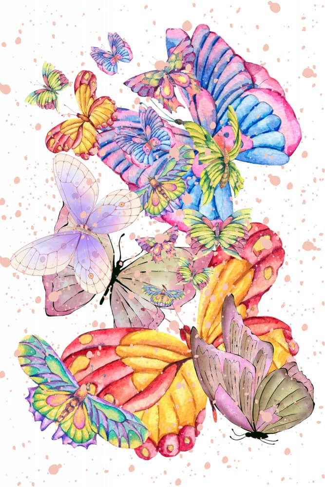 Colorful Butterfly Whimsy by Hussein Abdel Aal — canvas wall art