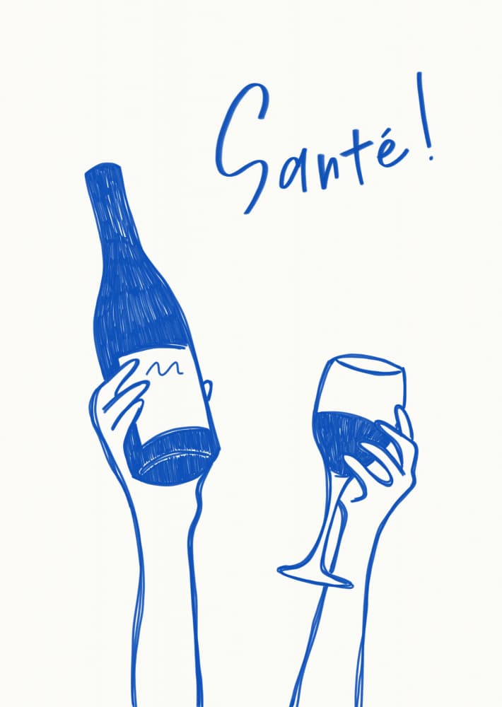 Santé Cheers Wine by Rio Soléy — canvas wall art