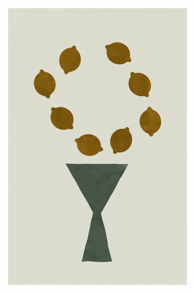Minimalist Lemon Vessel by cartissi — canvas wall art