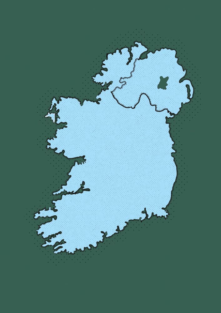 Emerald Isle Map by Nicholas — canvas wall art