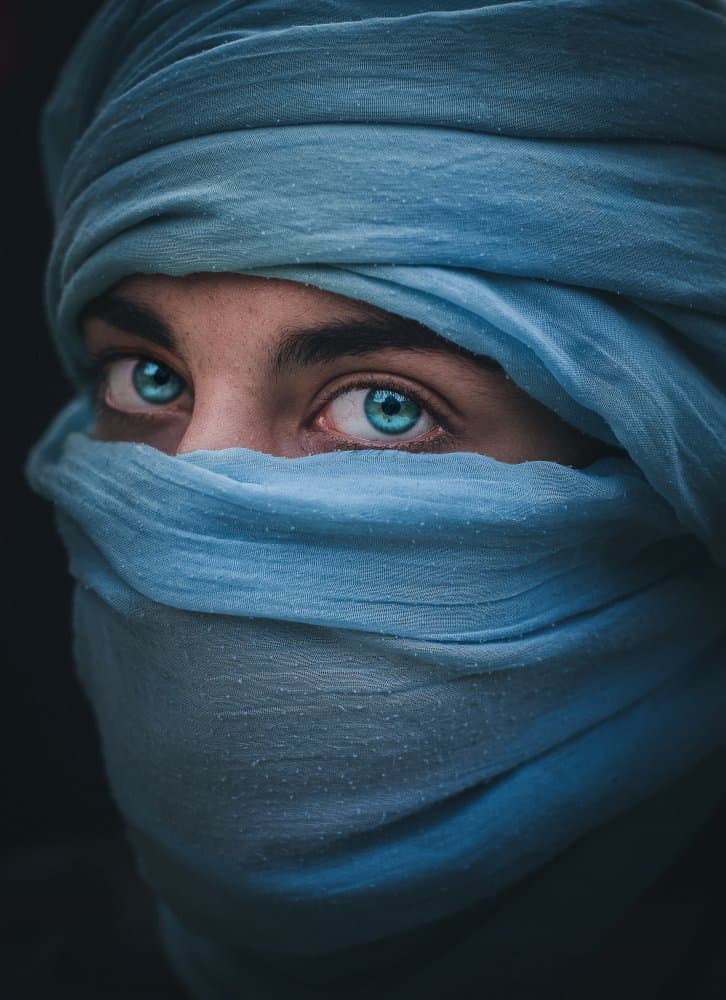 Striking Blue Gaze by pphgallery — canvas wall art