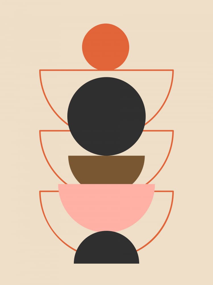 Earthy Geometric Stack by Little Dean — canvas wall art