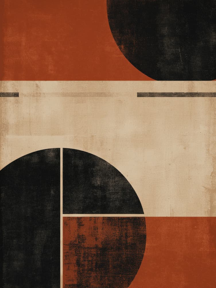 Abstract Terracotta Shapes by Imaginative — canvas wall art