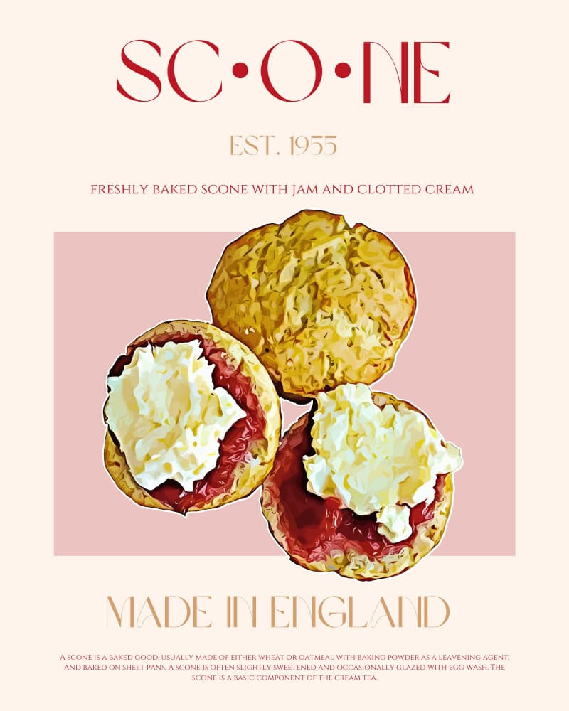 English Scone Delight by Nazma Khokhar — canvas wall art