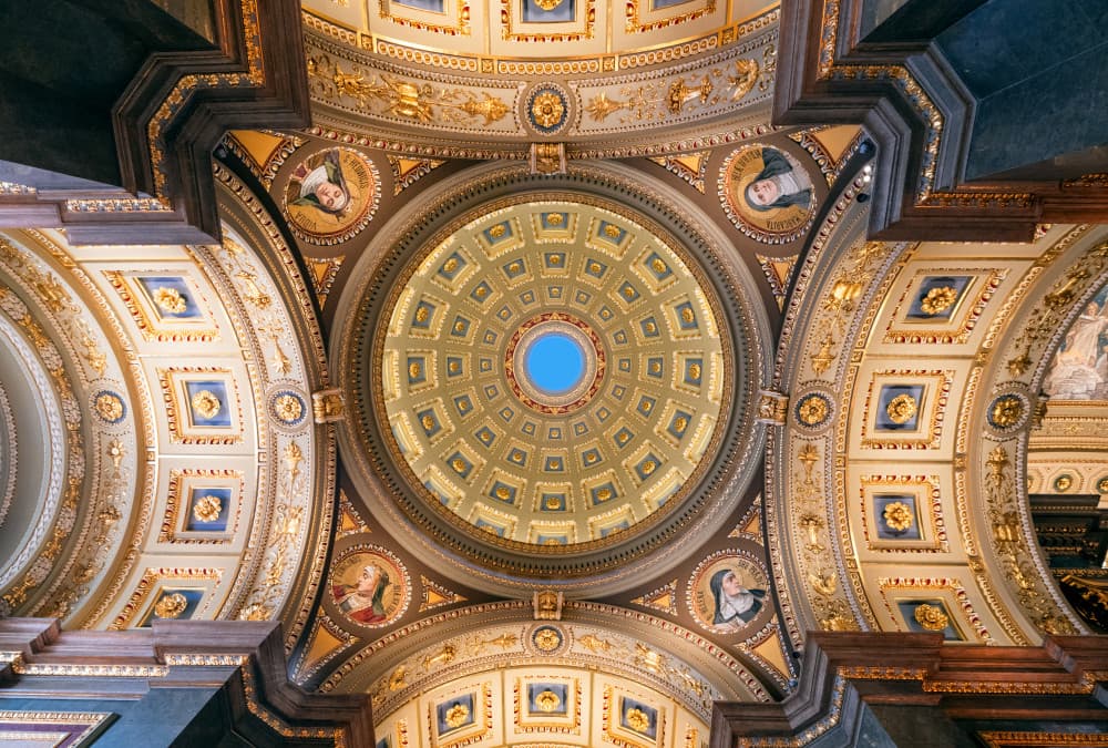 Ornate Golden Dome Ceiling by Wayne Pearson — canvas wall art