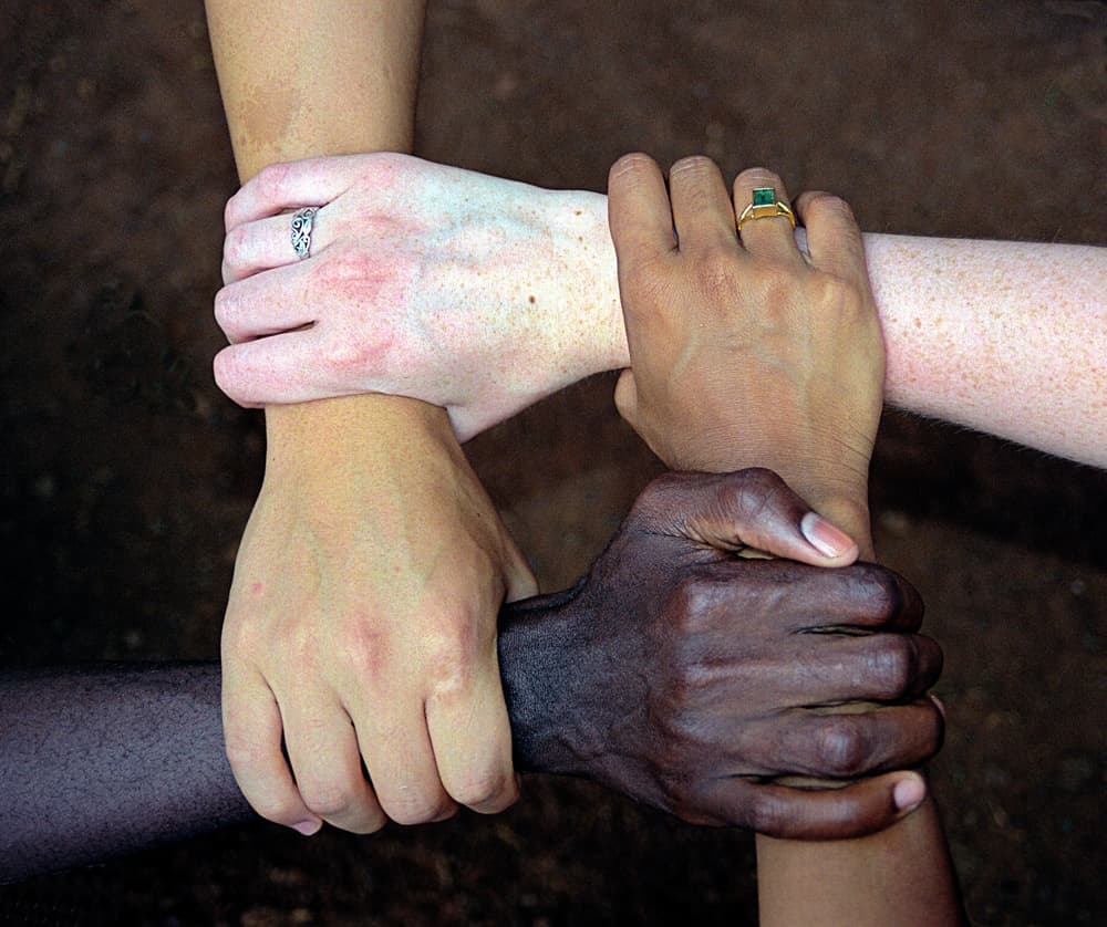 Connected Diverse Hands by Benton Murphy — canvas wall art