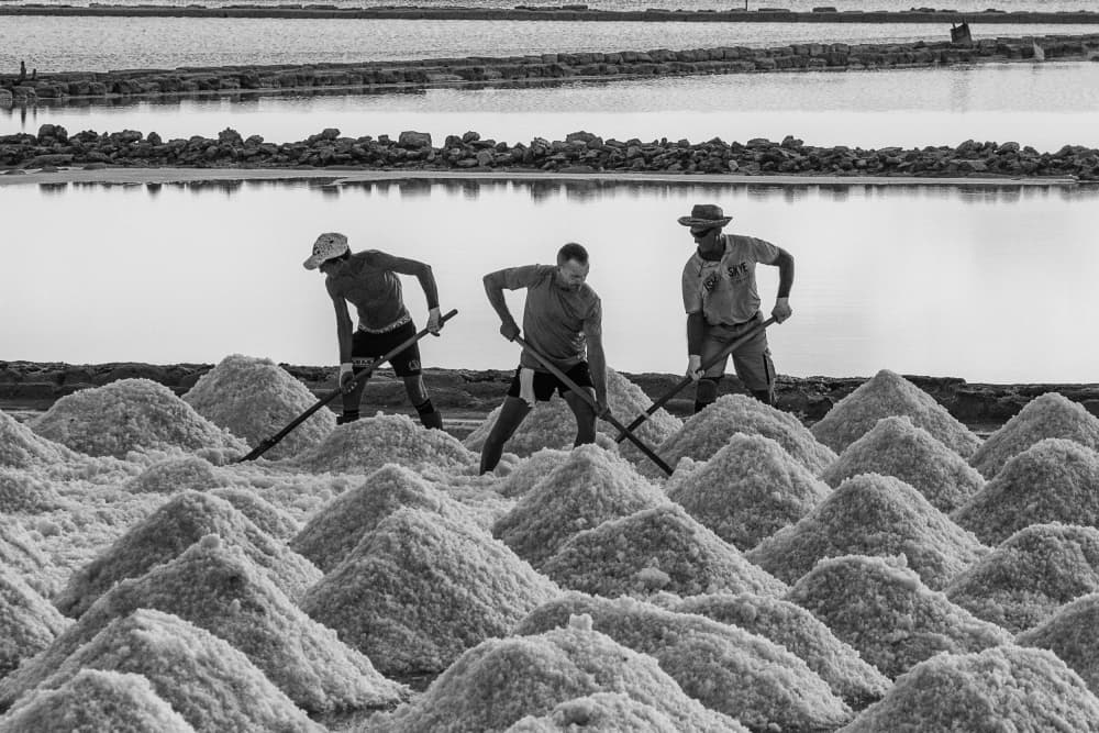 Traditional Salt Harvest by Pavol Stranak — canvas wall art