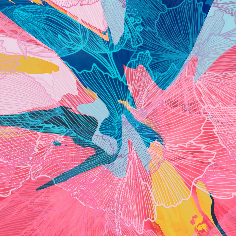Vivid Floral Abstraction by Pelin Atilla — canvas wall art