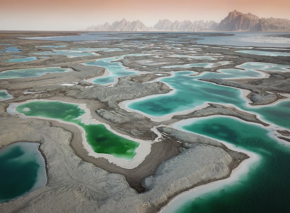 Vivid Desert Pools by Bingo Z — canvas wall art