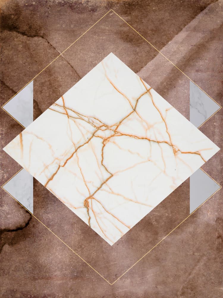 Golden Vein Marble Geometry by Gemma Bardot — canvas wall art