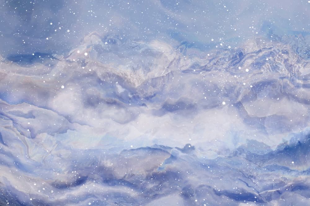 Mountains Under A Starry Sky by uplusmestudio — canvas wall art