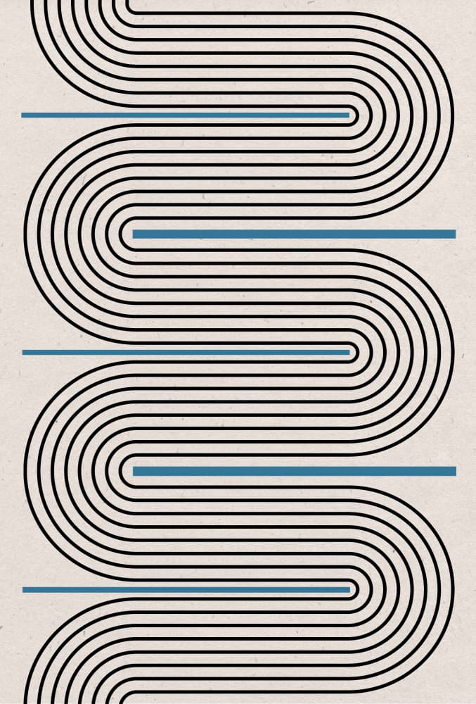 Curved Lines Symphony by THE MIUUS STUDIO — canvas wall art