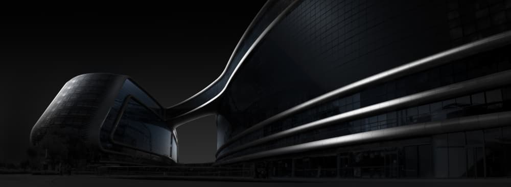Sleek Dark Architecture by Yujie Zhang — canvas wall art