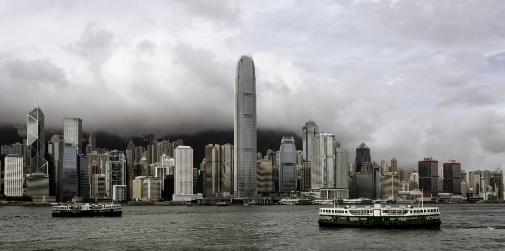 Hong Kong Harbor Skyline by Kurt Klein — canvas wall art