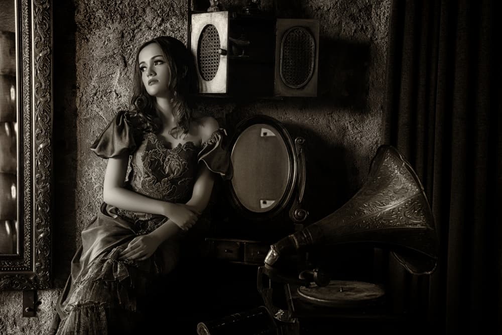 Pensive Vintage Woman by Pramujo Sri Hatmoko — canvas wall art