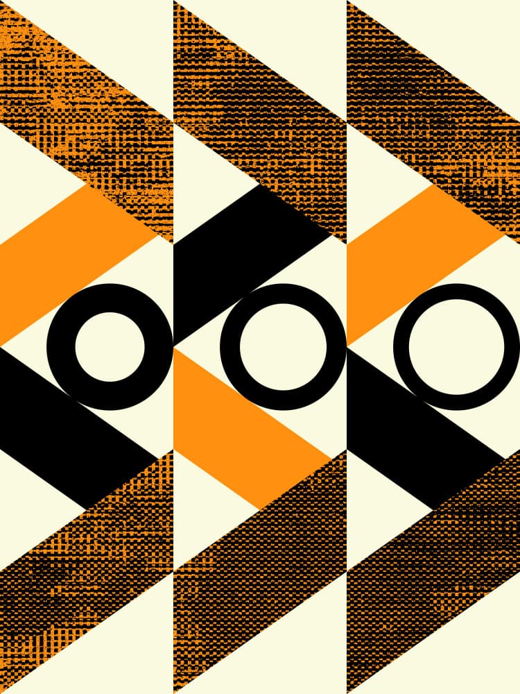 Bold Geometric Rhythm by Petr Strnad — canvas wall art