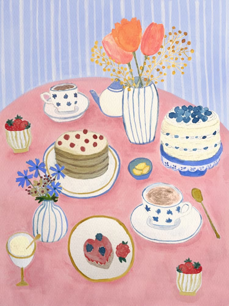 Delightful Brunch Spread by Aliya Putrus — canvas wall art