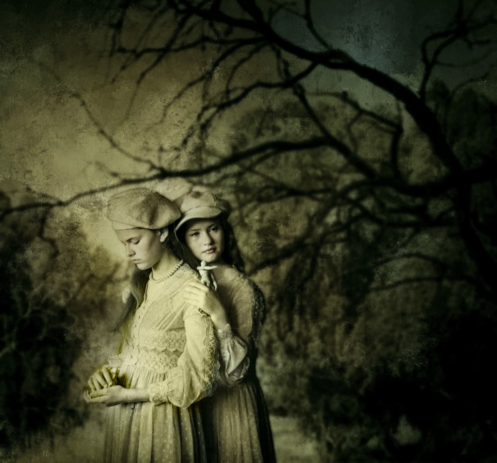 Vintage Forest Girls by Rachel Pansky — canvas wall art
