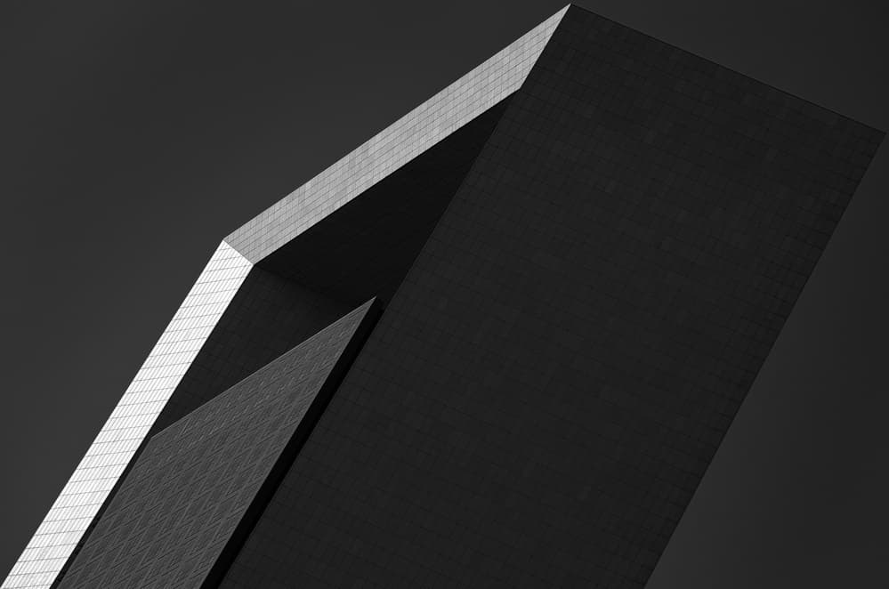 Monochrome Geometric Architecture by Hans-Wolfgang Hawerkamp — canvas wall art