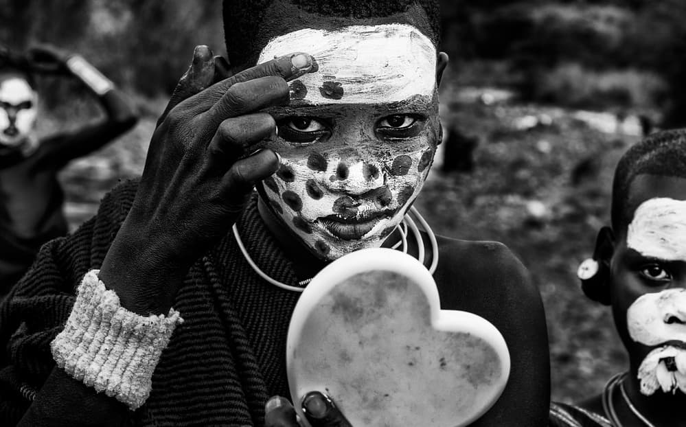 Painted African Child by Joxe Inazio Kuesta Garmendia — canvas wall art