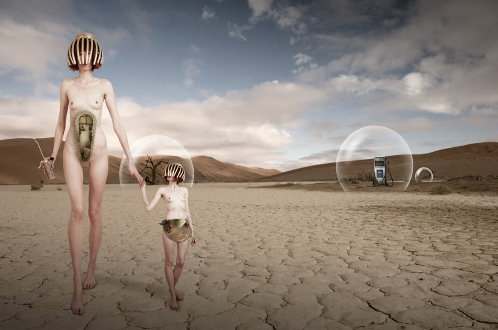Futuristic Desert Figures by Christine von Diepenbroek — canvas wall art