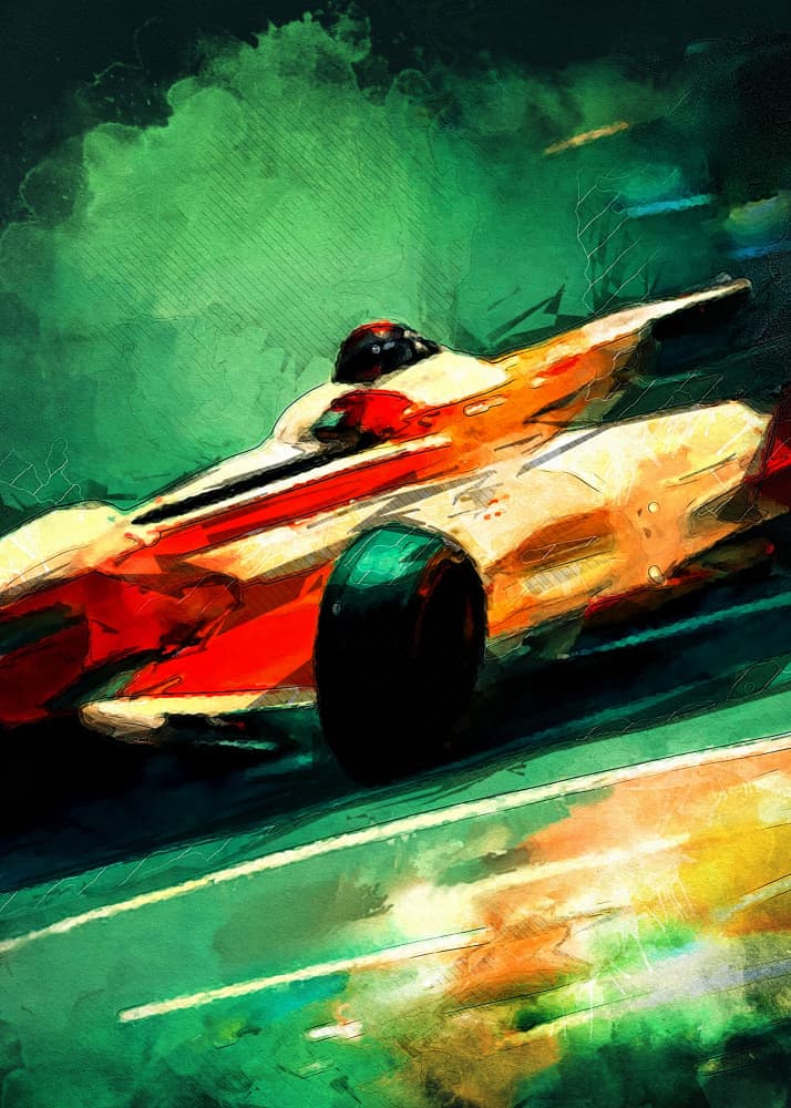 Dynamic Race Car by Justyna Jaszke — canvas wall art